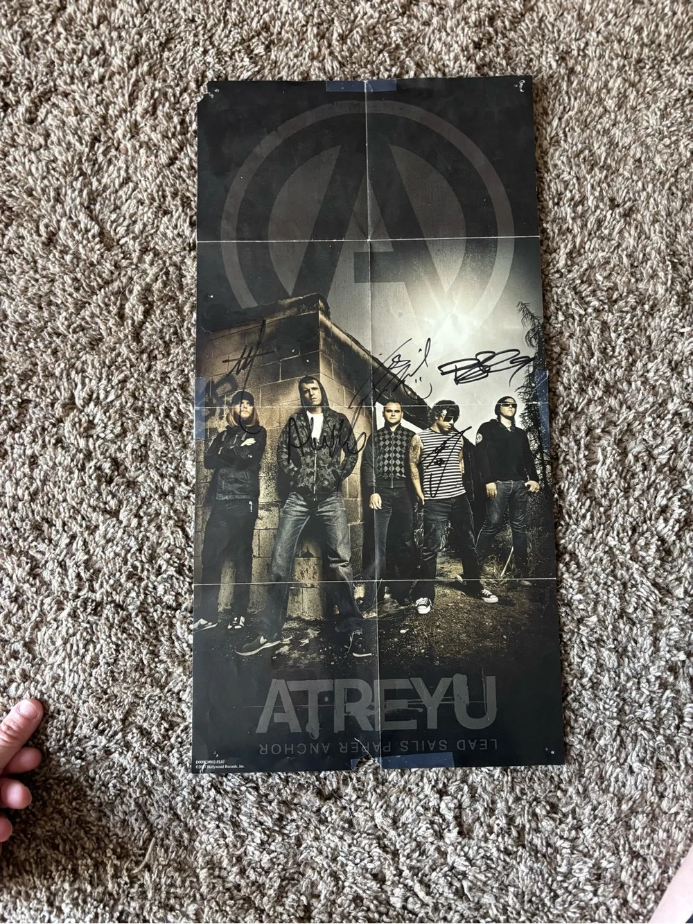 Vintage signed Atreyu Band Poster in Black and Brown Tones - Picture 1 of 3